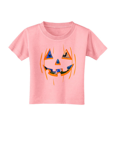 Jack O Lanterns Point of View Pumpkin Toddler T-Shirt-Toddler T-Shirt-TooLoud-Candy-Pink-2T-Davson Sales