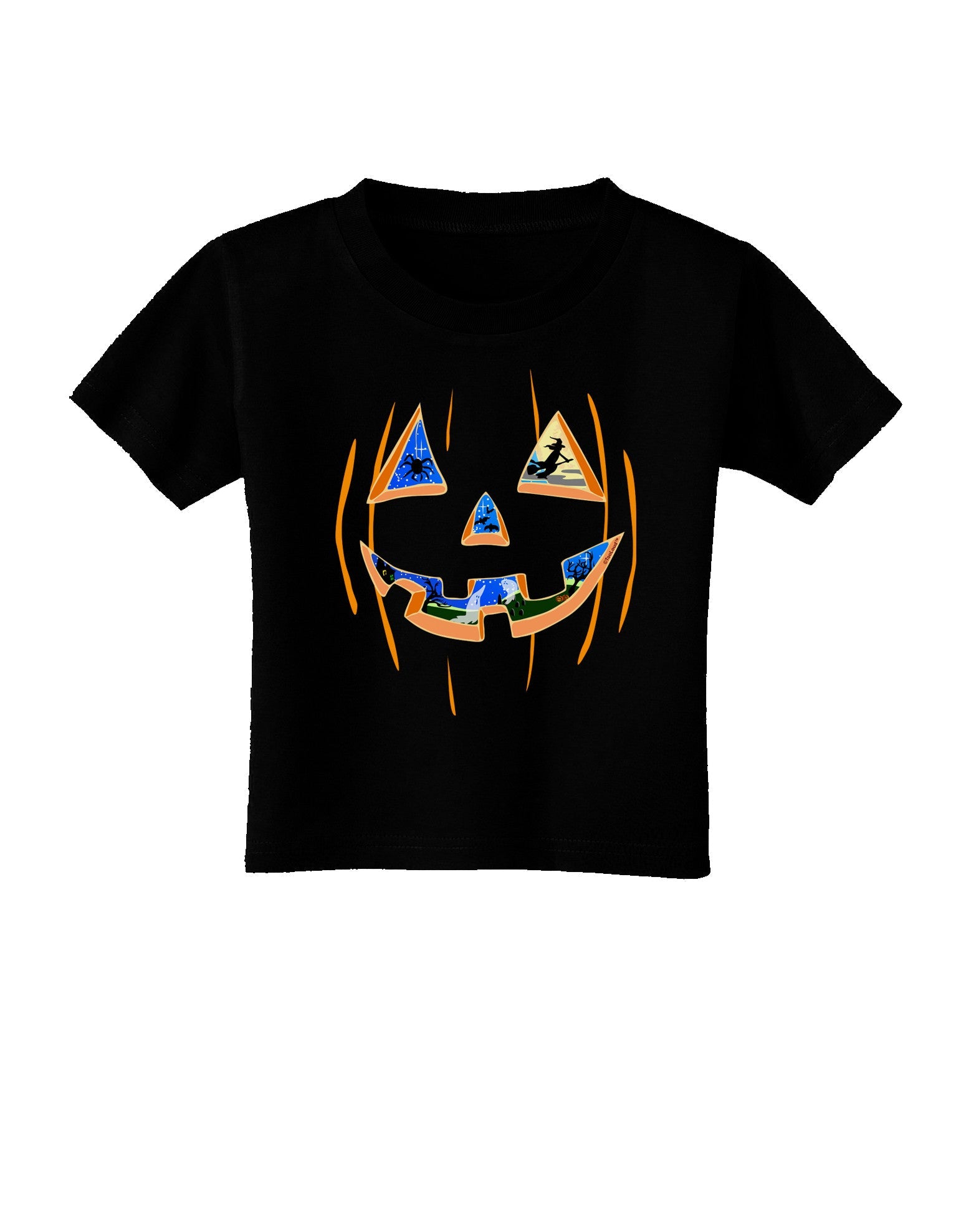 Jack O Lanterns Point of View Pumpkin Toddler T-Shirt Dark-Toddler T-Shirt-TooLoud-Black-2T-Davson Sales