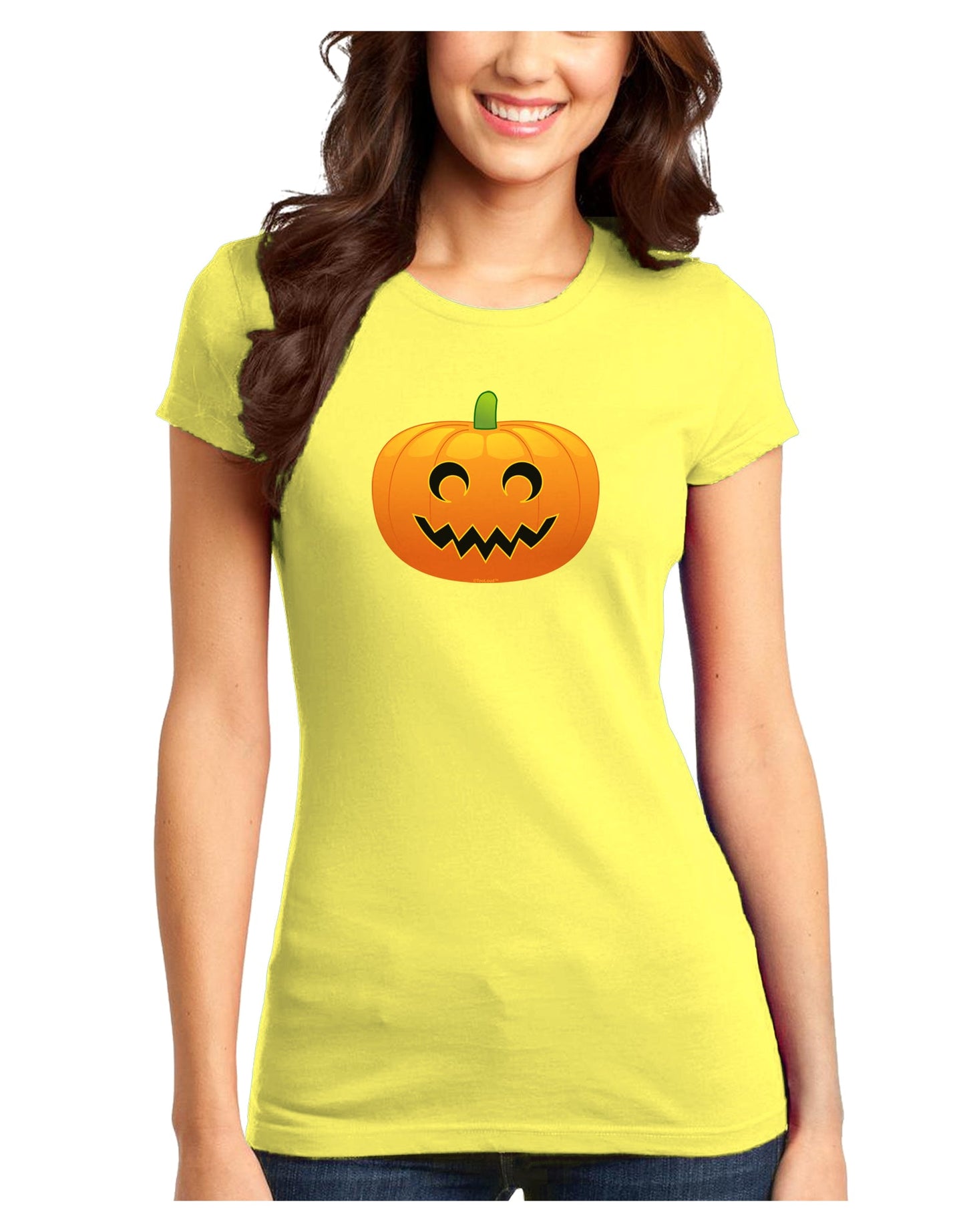 Jack-o-lantern Juniors T-Shirt-Womens Juniors T-Shirt-TooLoud-Yellow-Juniors Fitted XS-Davson Sales