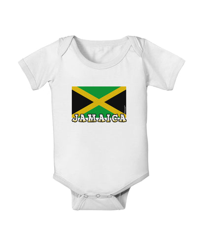 Jamaica Flag Baby Romper Bodysuit-Baby Romper-TooLoud-White-06-Months-Davson Sales