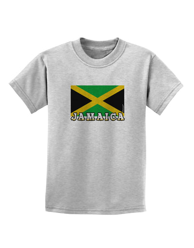 Jamaica Flag Childrens T-Shirt-Childrens T-Shirt-TooLoud-AshGray-X-Small-Davson Sales