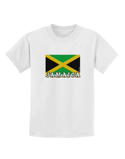 Jamaica Flag Childrens T-Shirt-Childrens T-Shirt-TooLoud-White-X-Small-Davson Sales