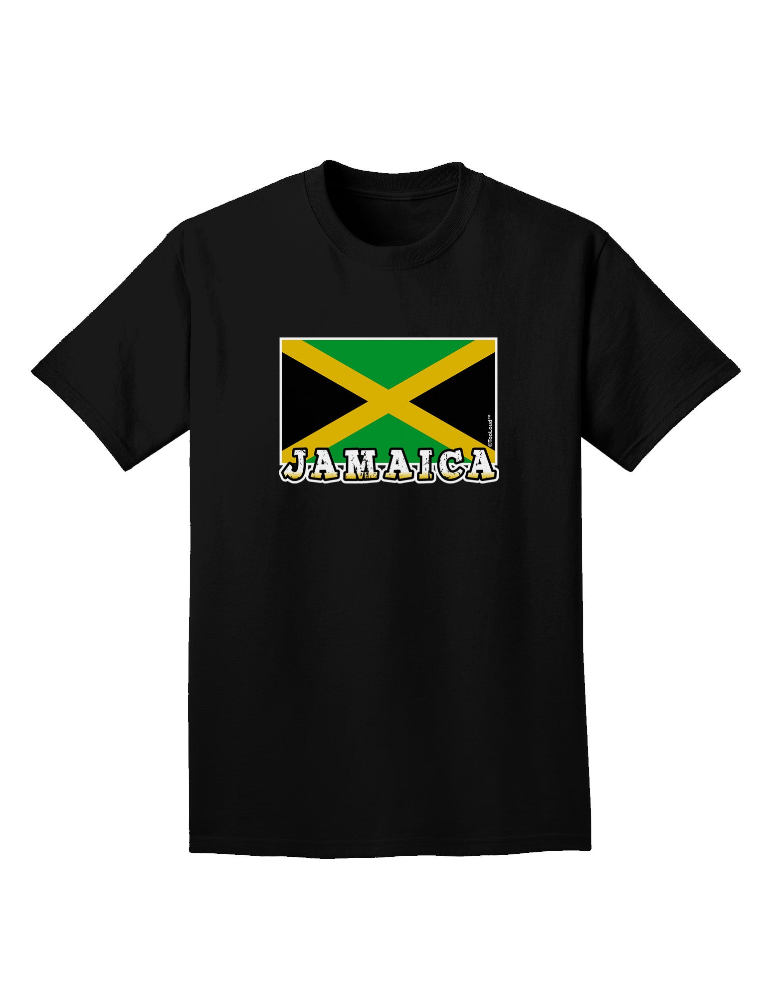 Jamaica Flag Dark Adult Dark T-Shirt-Mens T-Shirt-TooLoud-Black-Small-Davson Sales