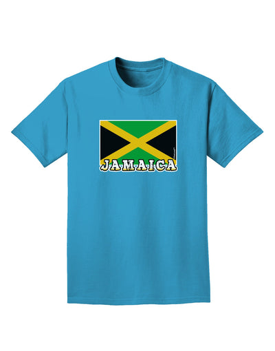 Jamaica Flag Dark Adult Dark T-Shirt-Mens T-Shirt-TooLoud-Turquoise-Small-Davson Sales