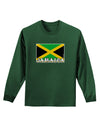 Jamaica Flag Dark Adult Long Sleeve Dark T-Shirt-TooLoud-Dark-Green-Small-Davson Sales