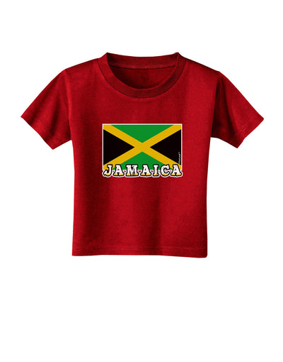 Jamaica Flag Dark Toddler T-Shirt Dark-Toddler T-Shirt-TooLoud-Red-2T-Davson Sales