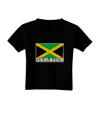 Jamaica Flag Dark Toddler T-Shirt Dark-Toddler T-Shirt-TooLoud-Black-2T-Davson Sales