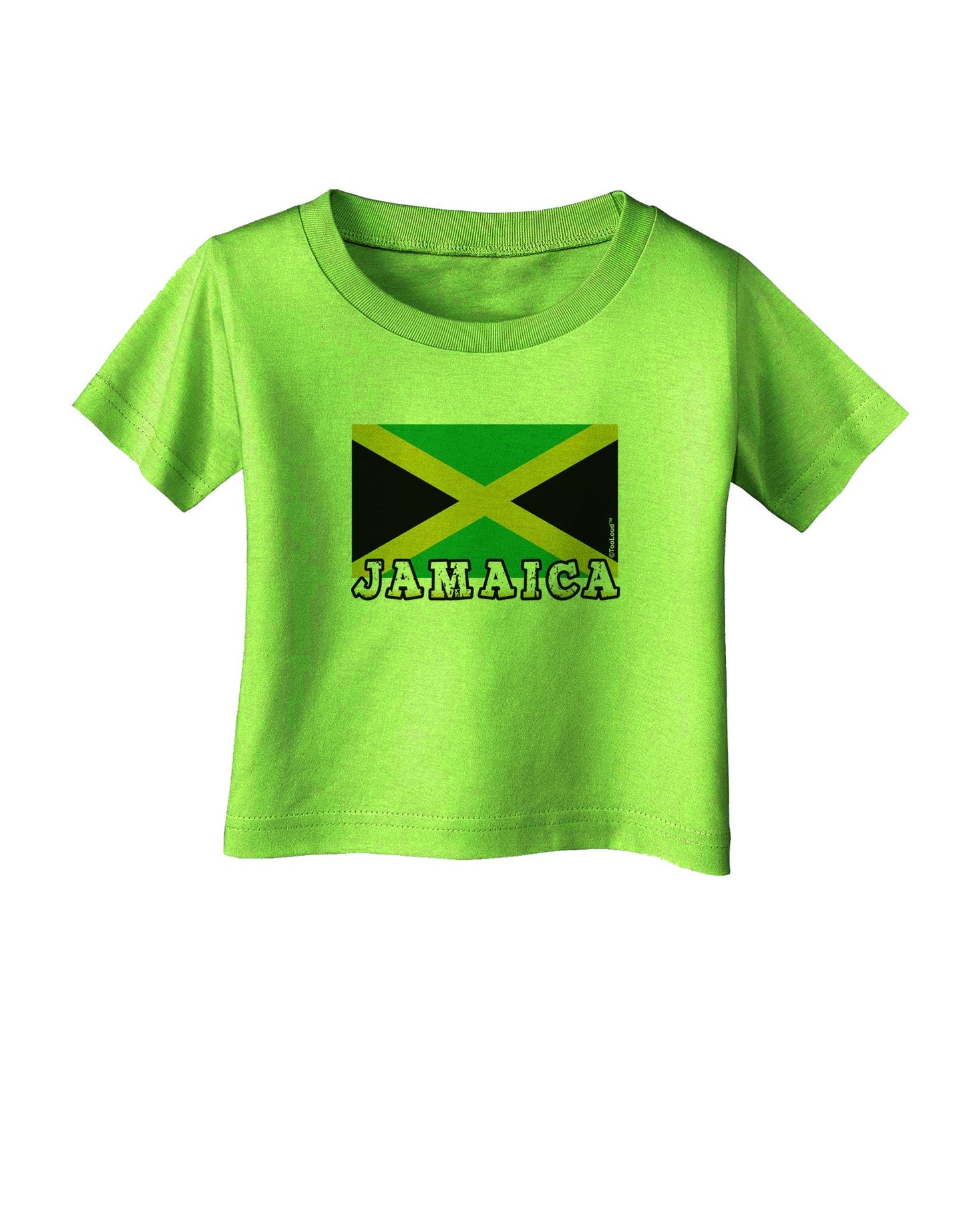 Jamaica Flag Infant T-Shirt-Infant T-Shirt-TooLoud-Lime-Green-06-Months-Davson Sales