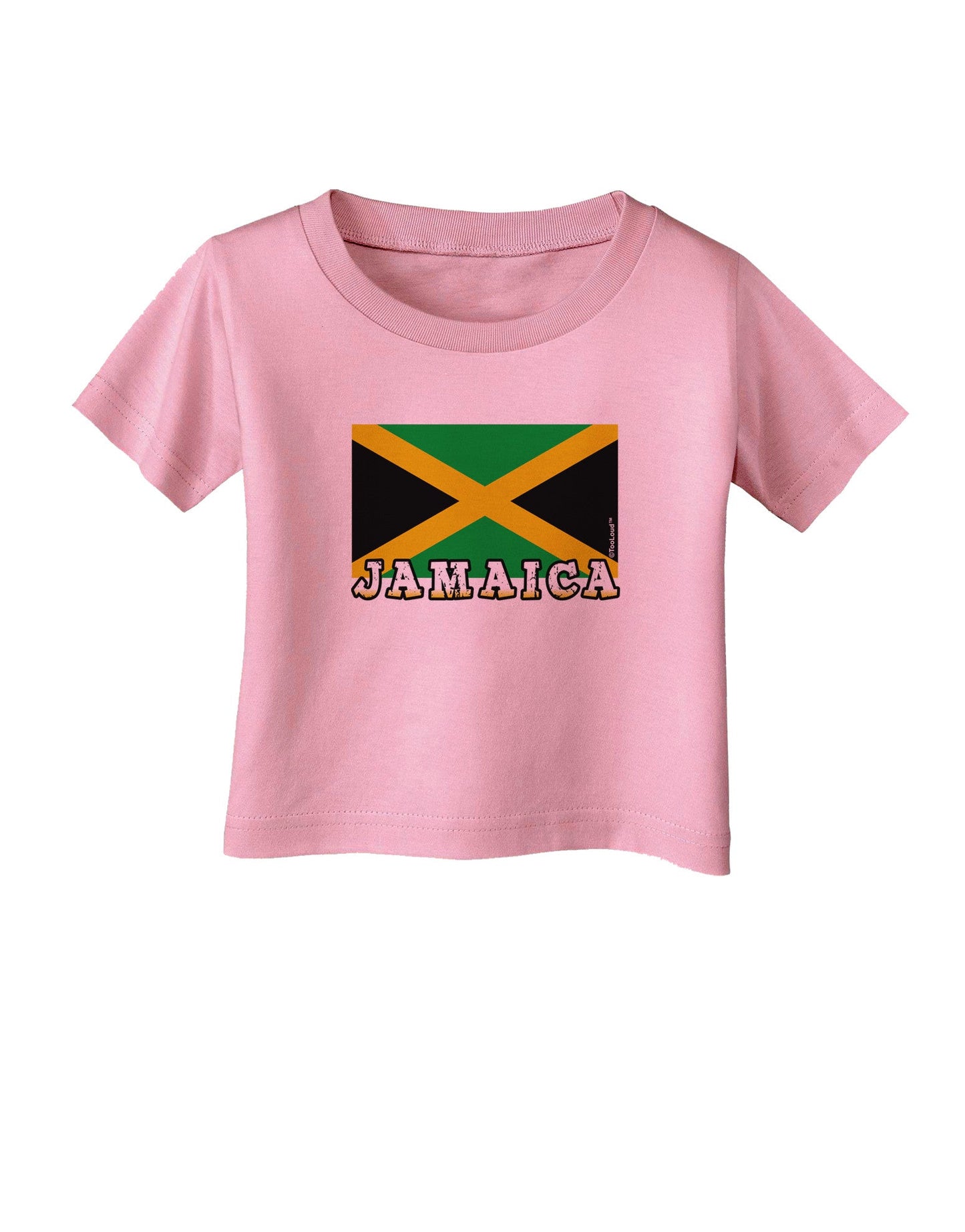 Jamaica Flag Infant T-Shirt-Infant T-Shirt-TooLoud-Candy-Pink-06-Months-Davson Sales