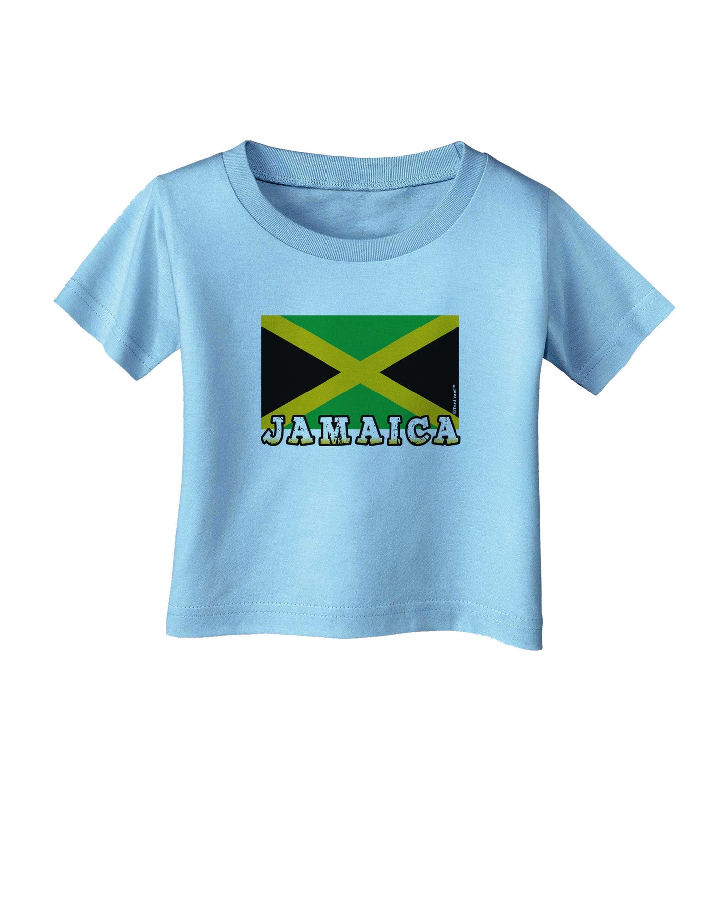 Jamaica Flag Infant T-Shirt-Infant T-Shirt-TooLoud-Aquatic-Blue-06-Months-Davson Sales