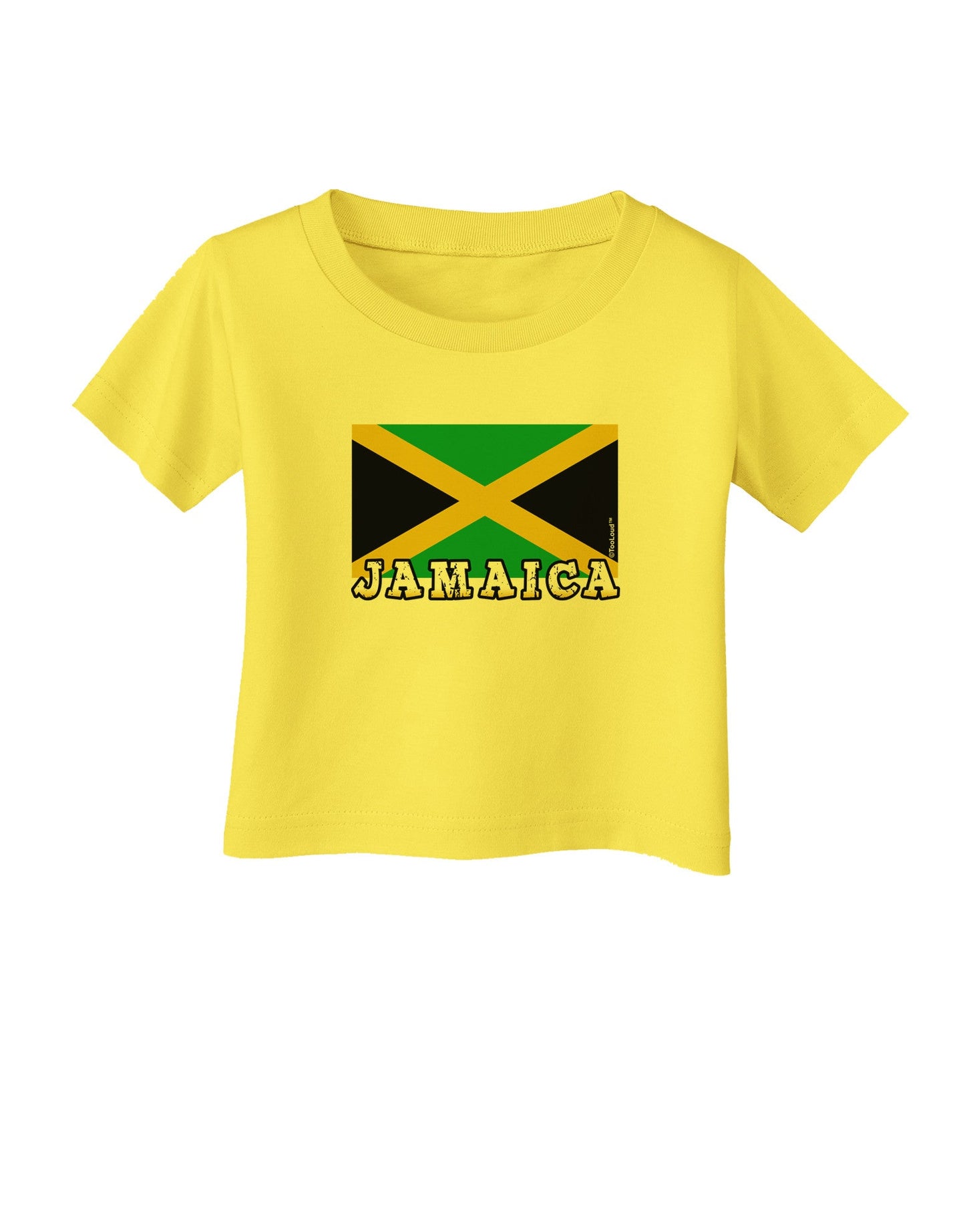 Jamaica Flag Infant T-Shirt-Infant T-Shirt-TooLoud-Yellow-06-Months-Davson Sales