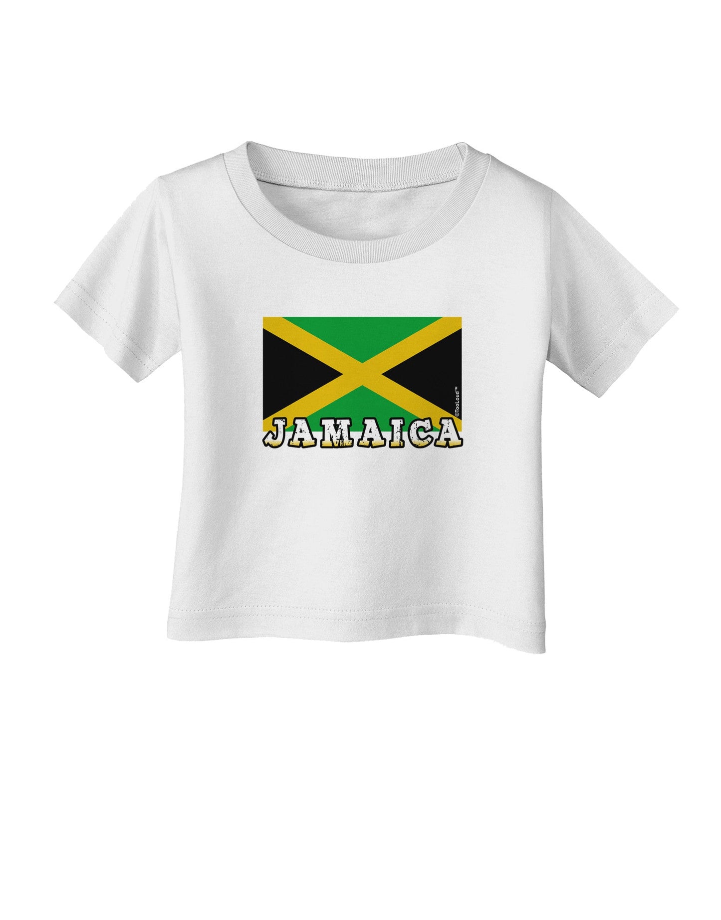 Jamaica Flag Infant T-Shirt-Infant T-Shirt-TooLoud-White-06-Months-Davson Sales