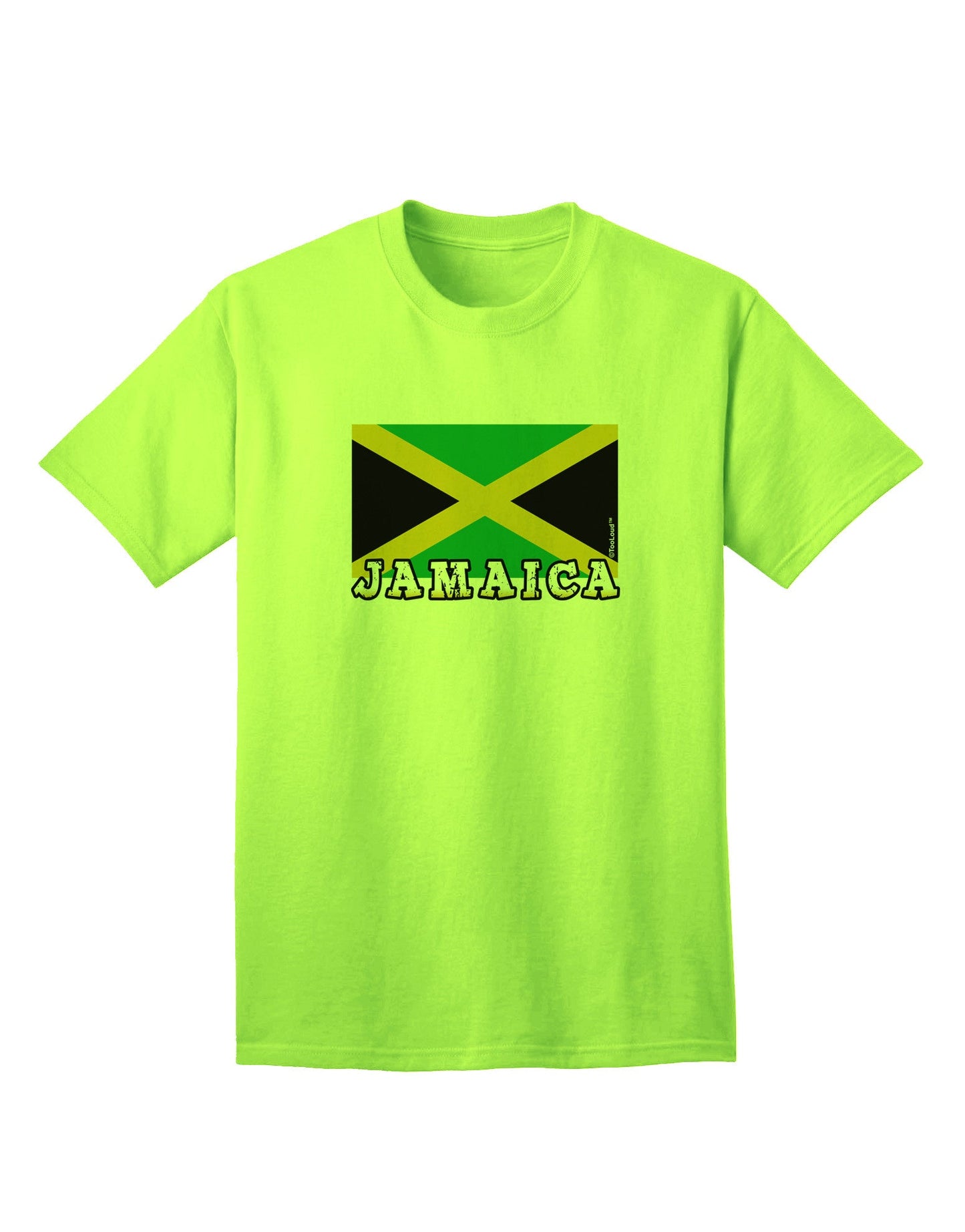 Jamaica Flag Inspired Adult T-Shirt - A Statement of Patriotism and Style-Mens T-shirts-TooLoud-Neon-Green-Small-Davson Sales