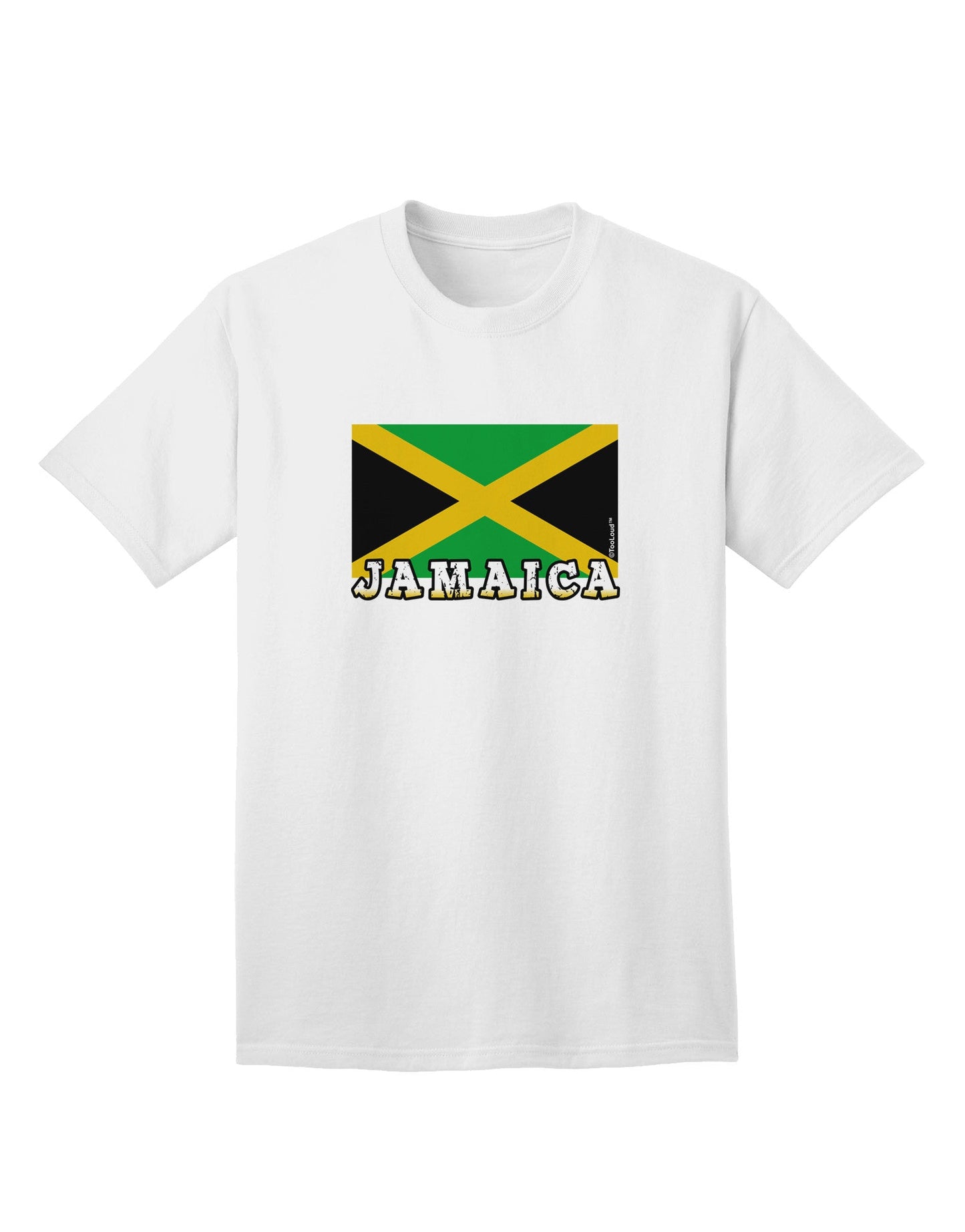 Jamaica Flag Inspired Adult T-Shirt - A Statement of Patriotism and Style-Mens T-shirts-TooLoud-White-Small-Davson Sales