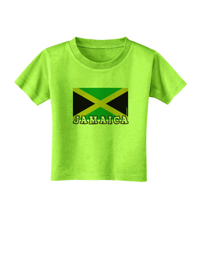 Jamaica Flag Toddler T-Shirt-Toddler T-Shirt-TooLoud-Lime-Green-2T-Davson Sales