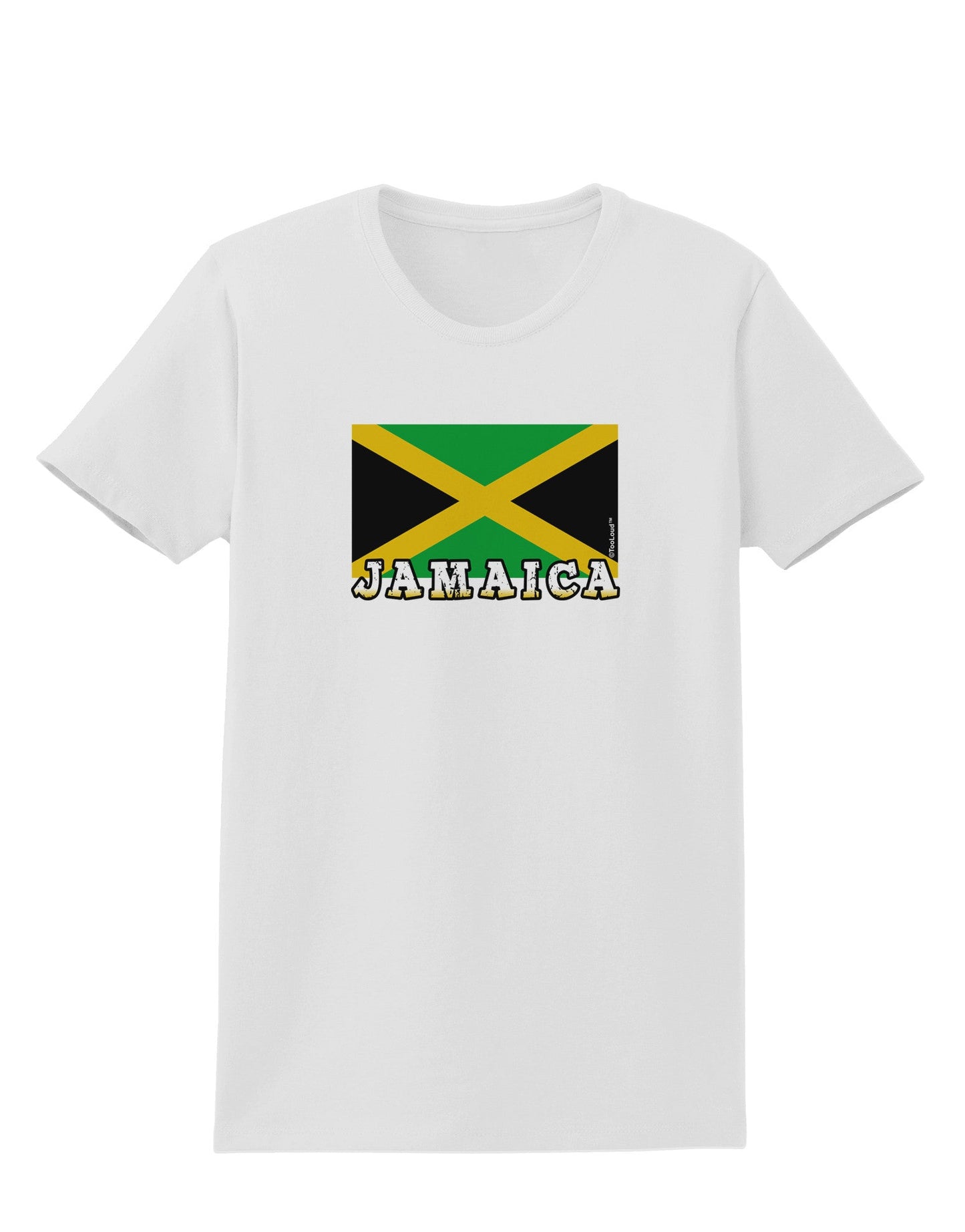 Jamaica Flag Womens T-Shirt-Womens T-Shirt-TooLoud-White-X-Small-Davson Sales