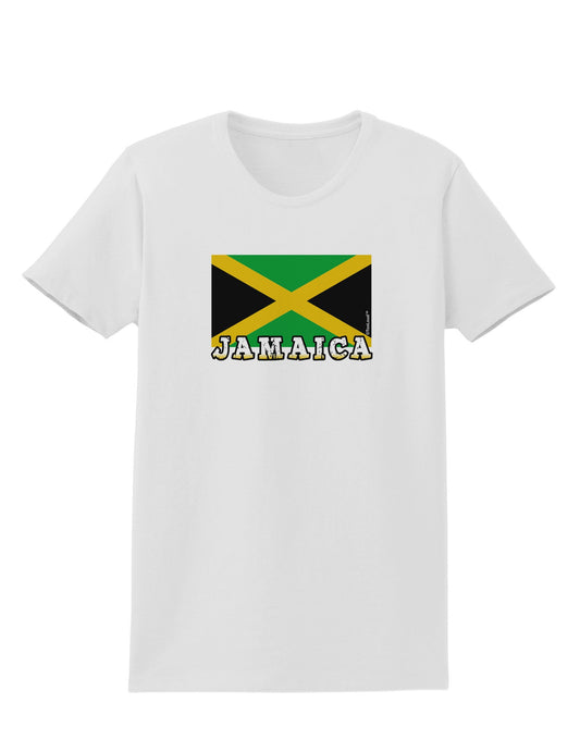 Jamaica Flag Womens T-Shirt-Womens T-Shirt-TooLoud-White-X-Small-Davson Sales