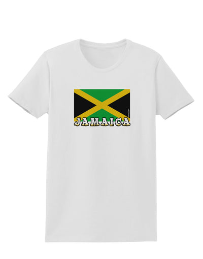 Jamaica Flag Womens T-Shirt-Womens T-Shirt-TooLoud-White-X-Small-Davson Sales