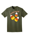 Japanese Kawaii Candy Corn Halloween Adult Dark T-Shirt-Mens T-Shirt-TooLoud-Military-Green-Small-Davson Sales