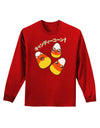 Japanese Kawaii Candy Corn Halloween Adult Long Sleeve Dark T-Shirt-TooLoud-Red-Small-Davson Sales