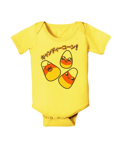 Japanese Kawaii Candy Corn Halloween Baby Romper Bodysuit-Baby Romper-TooLoud-Yellow-06-Months-Davson Sales