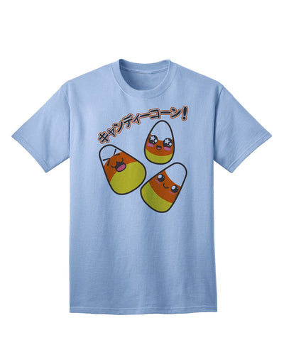 Japanese Kawaii Candy Corn Halloween - Premium Adult T-Shirt for Festive Celebrations-Mens T-shirts-TooLoud-Light-Blue-Small-Davson Sales