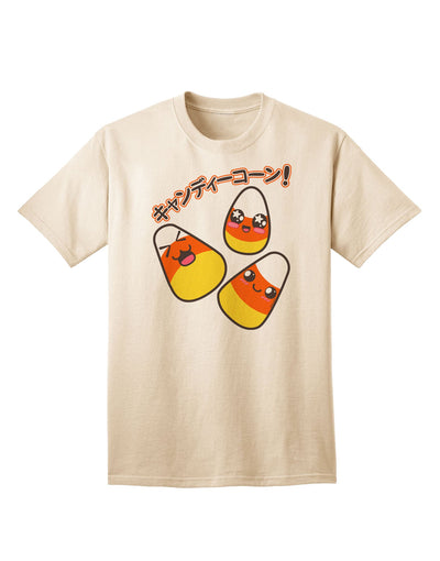 Japanese Kawaii Candy Corn Halloween - Premium Adult T-Shirt for Festive Celebrations-Mens T-shirts-TooLoud-Natural-Small-Davson Sales