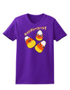 Japanese Kawaii Candy Corn Halloween Womens Dark T-Shirt-TooLoud-Purple-X-Small-Davson Sales