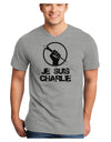 Je Suis Charlie Adult V-Neck T-shirt-Mens V-Neck T-Shirt-TooLoud-HeatherGray-Small-Davson Sales