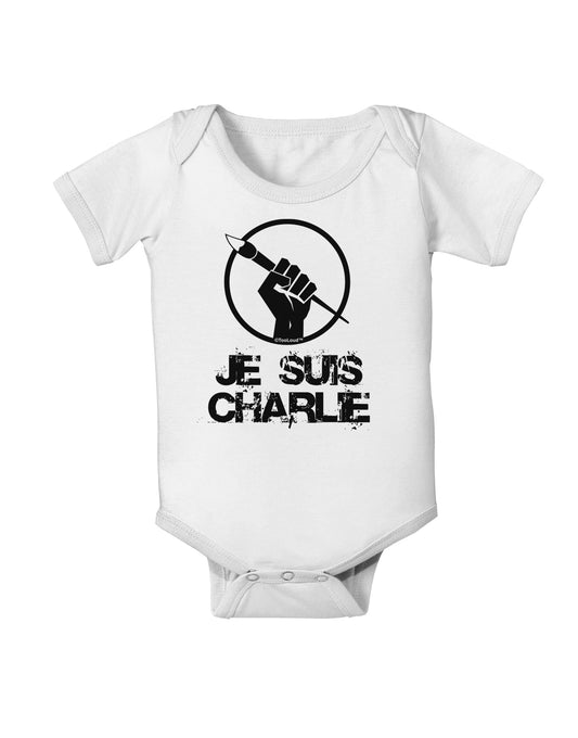 Je Suis Charlie Baby Romper Bodysuit-Baby Romper-TooLoud-White-06-Months-Davson Sales