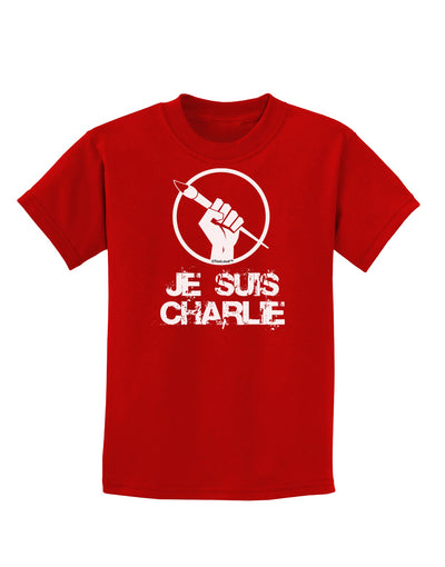 Je Suis Charlie Childrens Dark T-Shirt-Childrens T-Shirt-TooLoud-Red-X-Small-Davson Sales