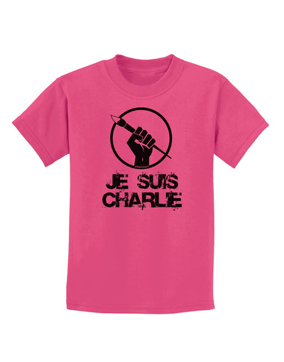 Je Suis Charlie Childrens T-Shirt-Childrens T-Shirt-TooLoud-Sangria-X-Small-Davson Sales