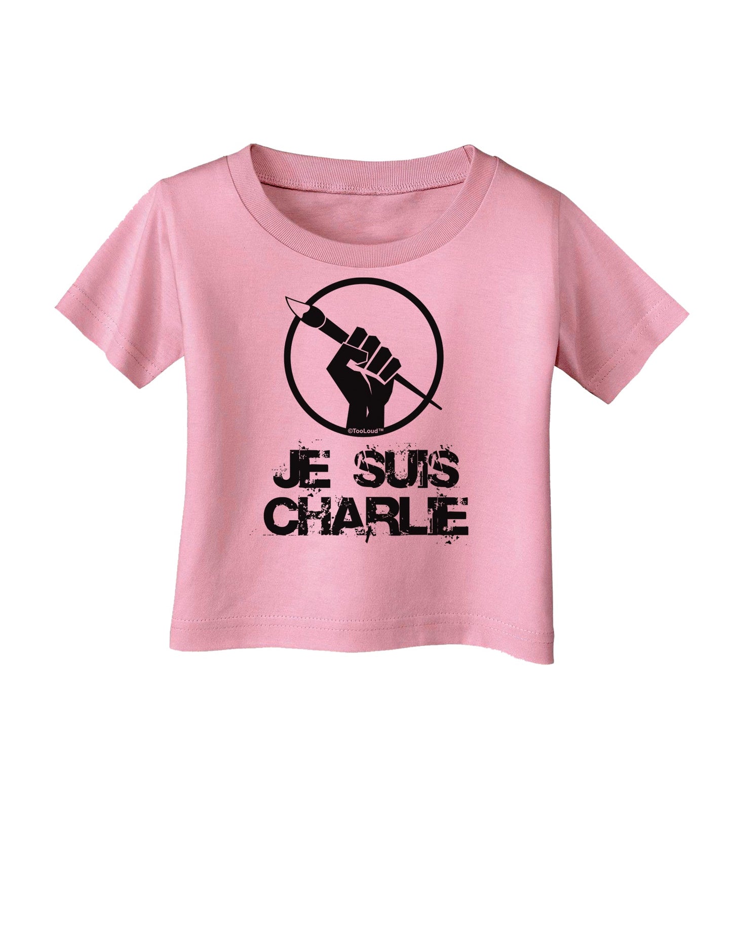 Je Suis Charlie Infant T-Shirt-Infant T-Shirt-TooLoud-Candy-Pink-06-Months-Davson Sales
