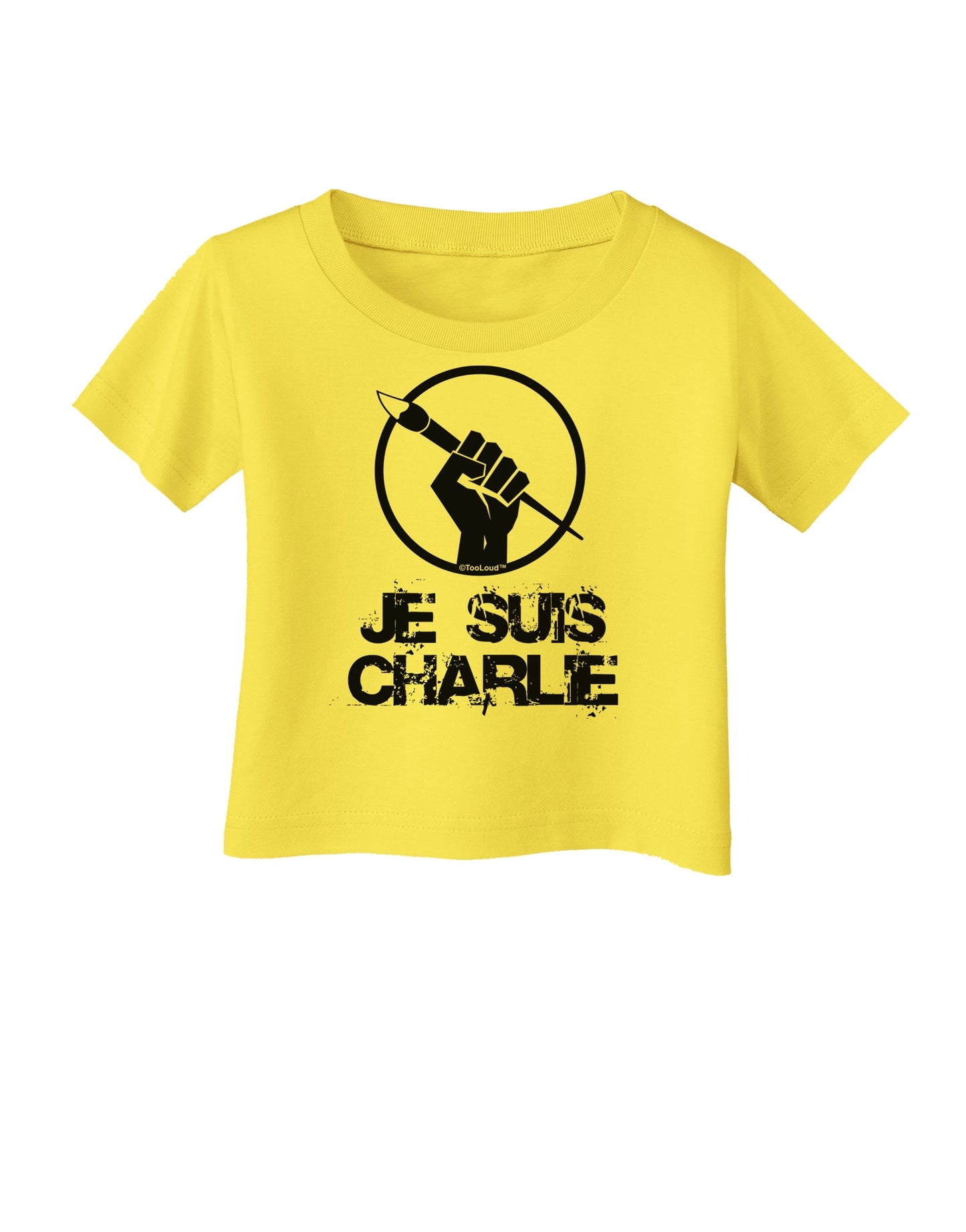 Je Suis Charlie Infant T-Shirt-Infant T-Shirt-TooLoud-Yellow-06-Months-Davson Sales