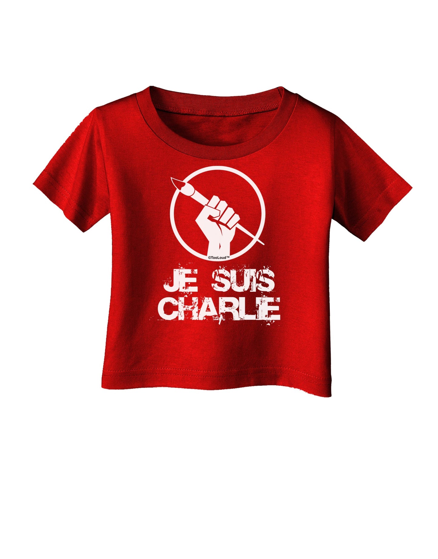 Je Suis Charlie Infant T-Shirt Dark-Infant T-Shirt-TooLoud-Red-06-Months-Davson Sales