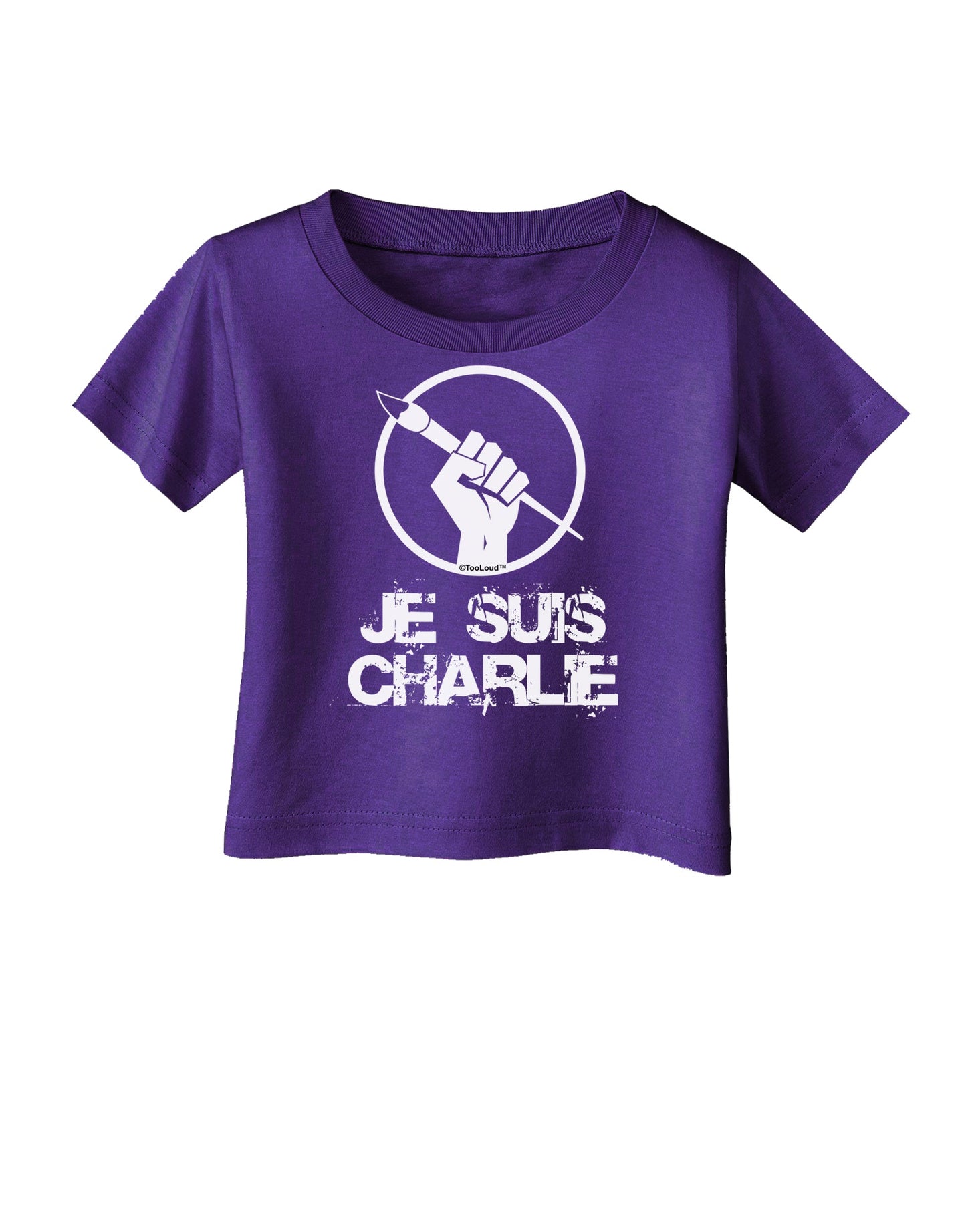 Je Suis Charlie Infant T-Shirt Dark-Infant T-Shirt-TooLoud-Purple-06-Months-Davson Sales