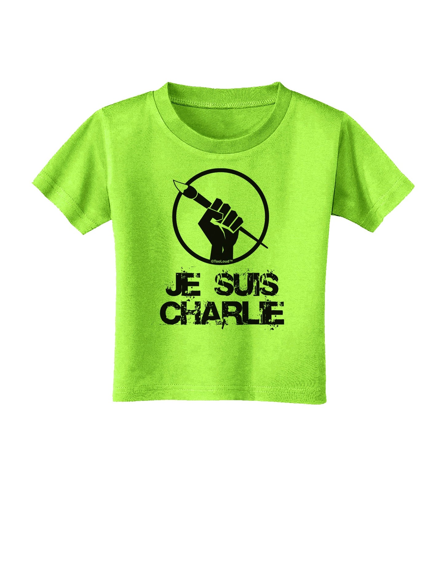 Je Suis Charlie Toddler T-Shirt-Toddler T-Shirt-TooLoud-Lime-Green-2T-Davson Sales