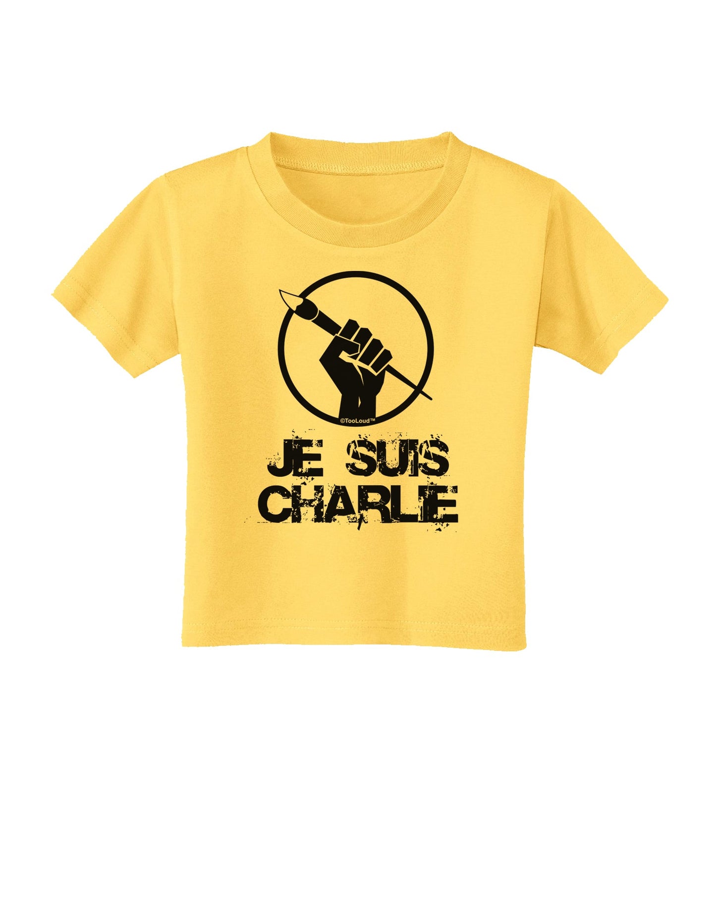 Je Suis Charlie Toddler T-Shirt-Toddler T-Shirt-TooLoud-Yellow-2T-Davson Sales