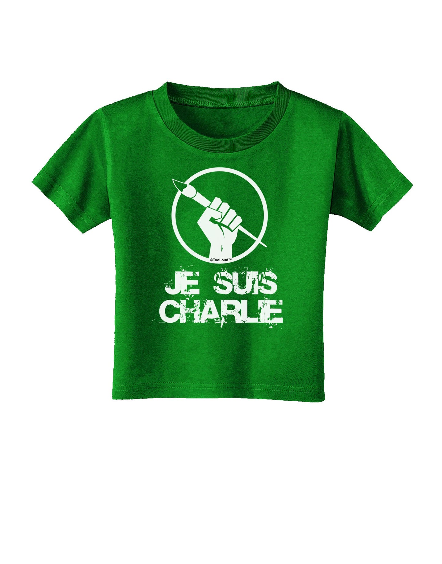 Je Suis Charlie Toddler T-Shirt Dark-Toddler T-Shirt-TooLoud-Clover-Green-2T-Davson Sales