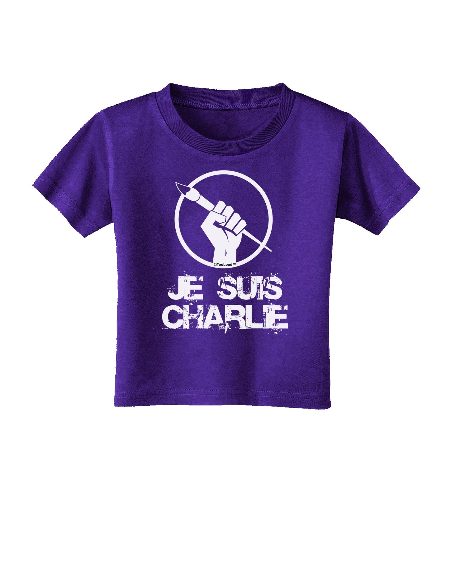 Je Suis Charlie Toddler T-Shirt Dark-Toddler T-Shirt-TooLoud-Purple-2T-Davson Sales