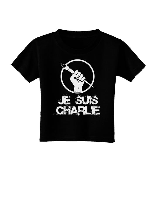 Je Suis Charlie Toddler T-Shirt Dark-Toddler T-Shirt-TooLoud-Black-2T-Davson Sales