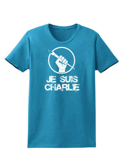 Je Suis Charlie Womens Dark T-Shirt-Womens T-Shirt-TooLoud-Turquoise-X-Small-Davson Sales