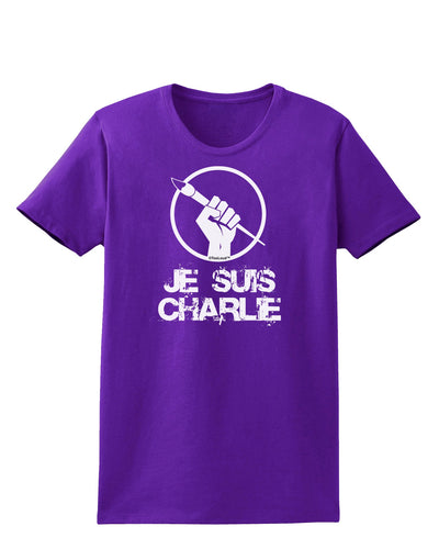 Je Suis Charlie Womens Dark T-Shirt-Womens T-Shirt-TooLoud-Purple-X-Small-Davson Sales