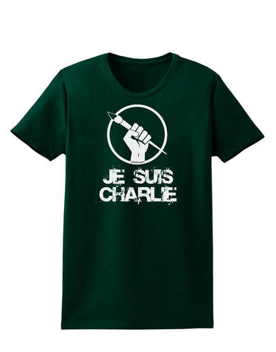 Je Suis Charlie Womens Dark T-Shirt-Womens T-Shirt-TooLoud-Forest-Green-Small-Davson Sales