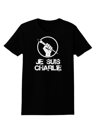 Je Suis Charlie Womens Dark T-Shirt-Womens T-Shirt-TooLoud-Black-X-Small-Davson Sales