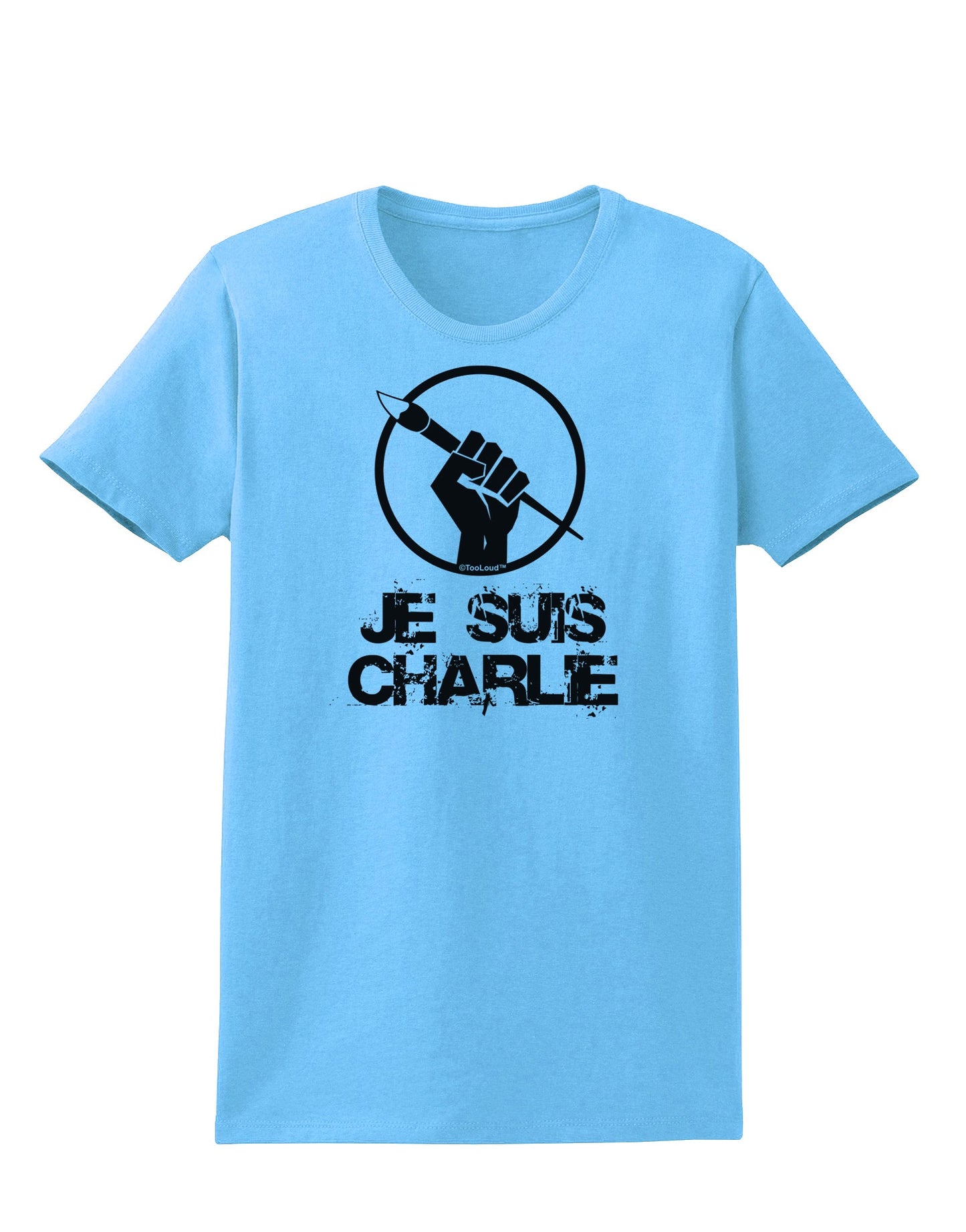 Je Suis Charlie Womens T-Shirt-Womens T-Shirt-TooLoud-Aquatic-Blue-X-Small-Davson Sales