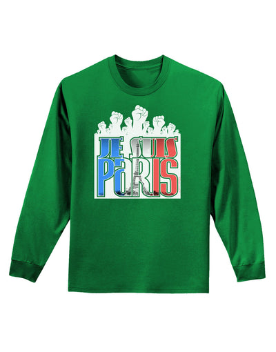 Je Suis Paris - Strong Adult Long Sleeve Dark T-Shirt-TooLoud-Kelly-Green-Small-Davson Sales