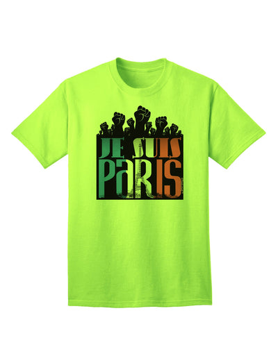 Je Suis Paris - Strong Adult T-Shirt-Mens T-Shirt-TooLoud-Neon-Green-Small-Davson Sales