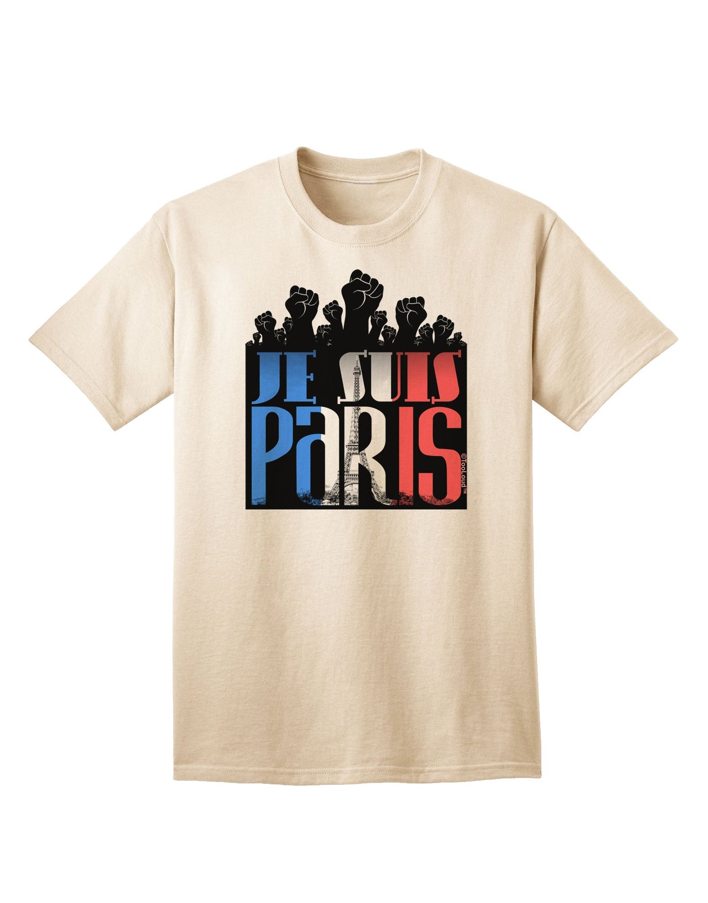Je Suis Paris - Strong Adult T-Shirt-Mens T-Shirt-TooLoud-Natural-Small-Davson Sales