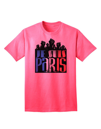 Je Suis Paris - Strong Adult T-Shirt-Mens T-Shirt-TooLoud-Neon-Pink-Small-Davson Sales